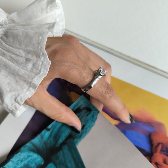 Silver Ring with Fianites