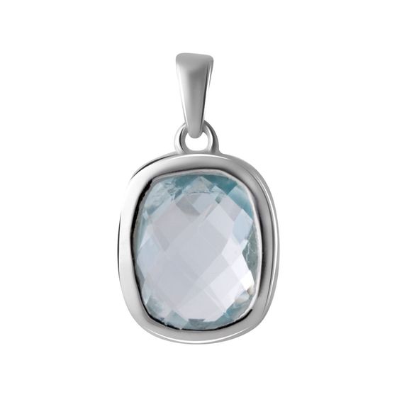 Silver pendant with a 3.495-carat topaz