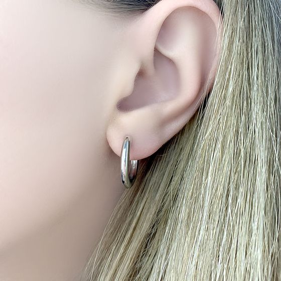 Серебряные серьги без камней