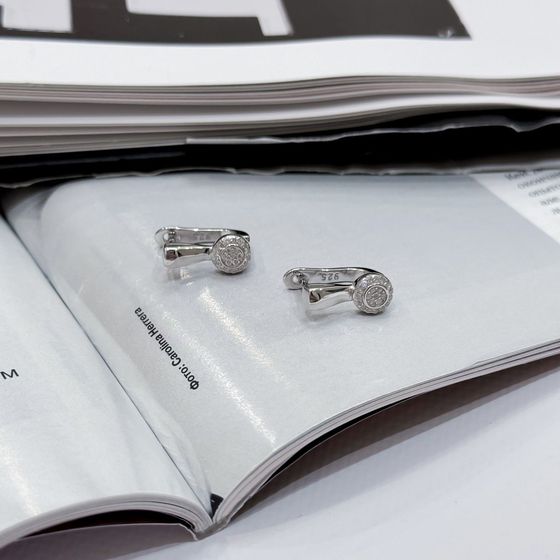 Silver Earrings with Fianites