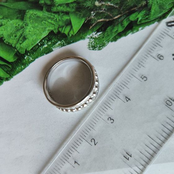 Срібна каблучка з фіанітами