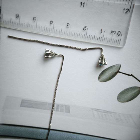 Срібні сережки з містик топазом 0.49ct