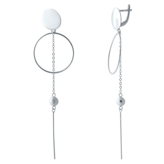 Silver earrings without stones