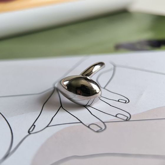 Silver ring without stones