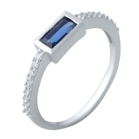 Срібна каблучка з сапфіром nano 0,535 карата