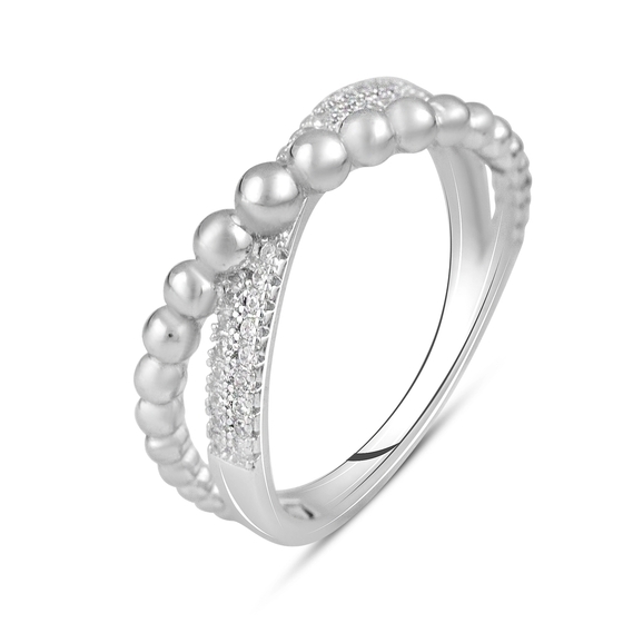 Silver Ring with Fianites