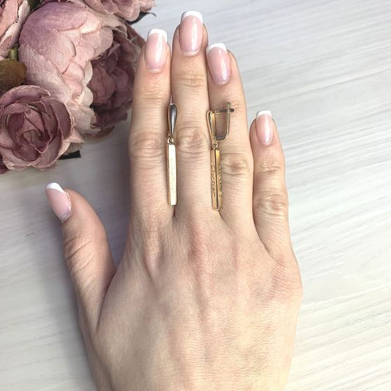 Золотые серьги без камней