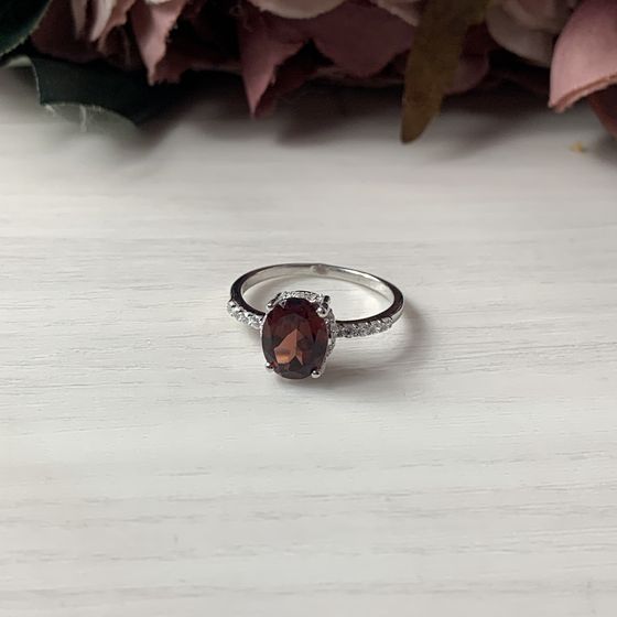 Срібні сережки з гранатом 4,895 карата