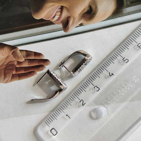 Срібні сережки з фіанітами