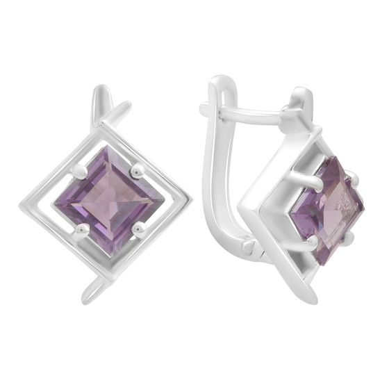 Silver earrings with alexandrite 4.625ct