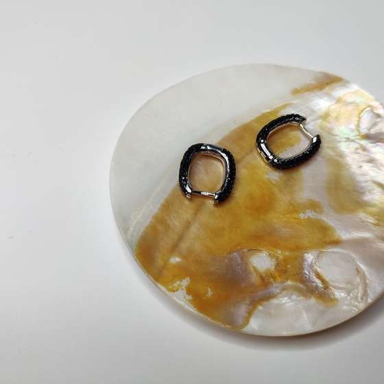 Silver Earrings with Fianites