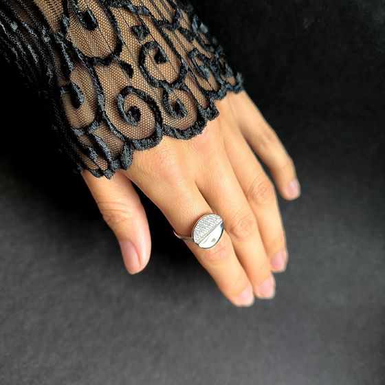 Silver Ring with Fianites