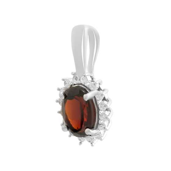 Серебряная подвеска с гранатом 1.041ct