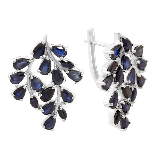 Срібні сережки з сапфіром 6.925ct