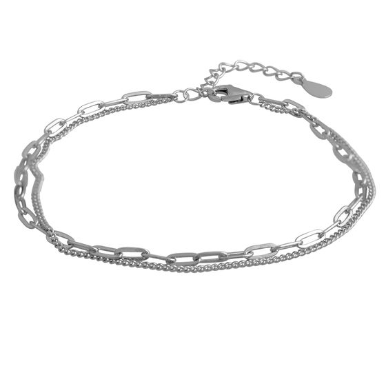Silver bracelet without stones