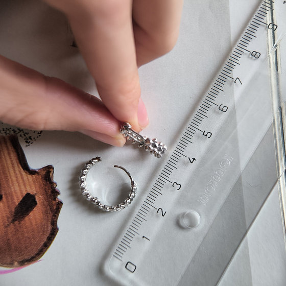 Silver earrings without stones
