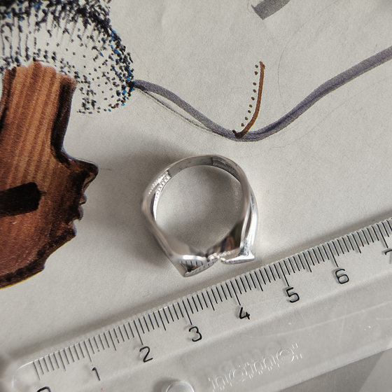 Silver Ring with Fianites