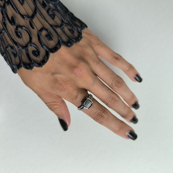 Silver Ring with Fianites