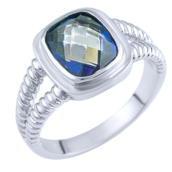 Серебряное кольцо с мистик топазом