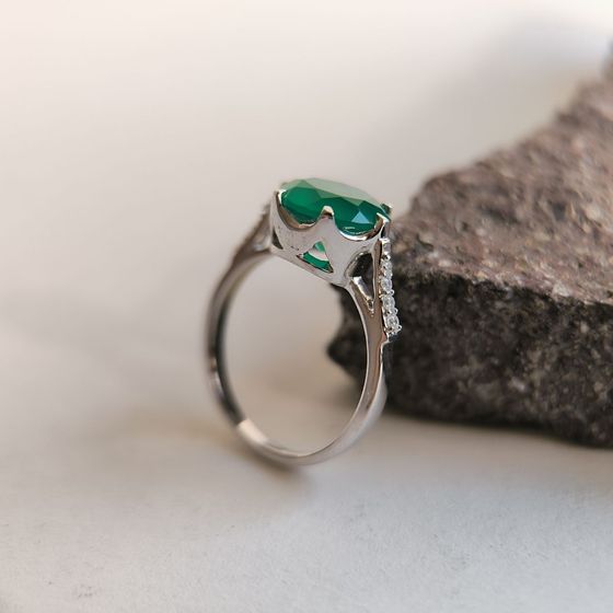 Срібна каблучка з агатом 3.664ct