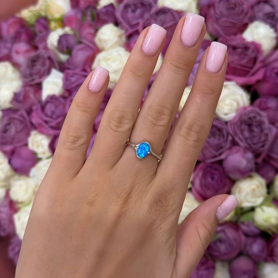 Срібна каблучка з опалом 0.467ct