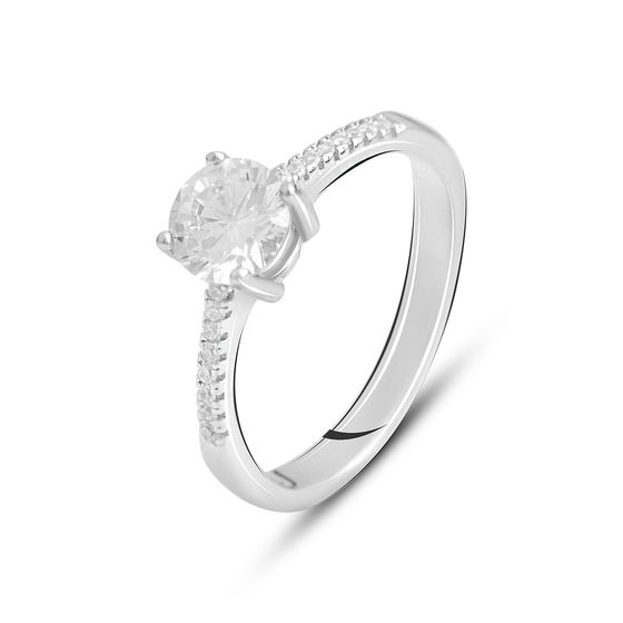 Silver Ring with Fianites