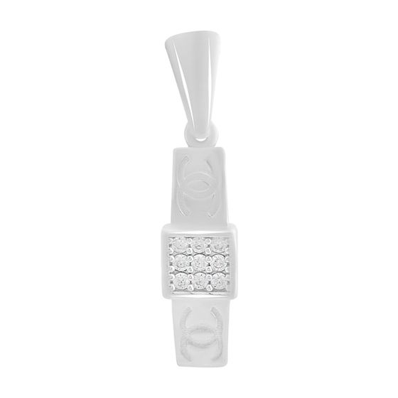 Серебряная подвеска с фианитами 0.09ct