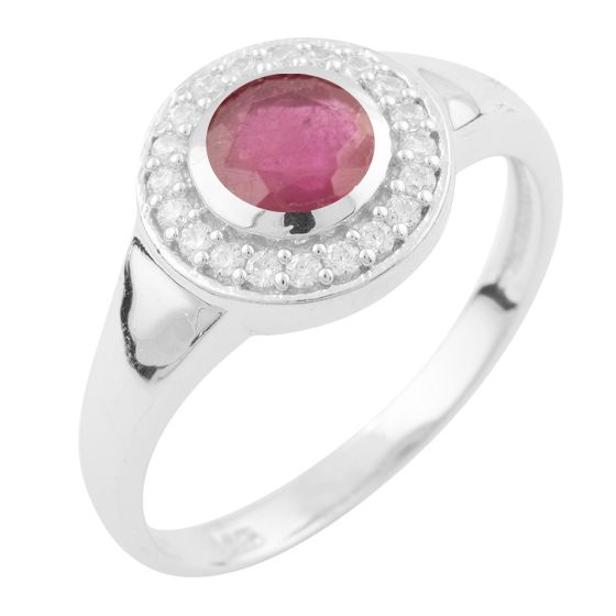 Серебряное кольцо с рубином