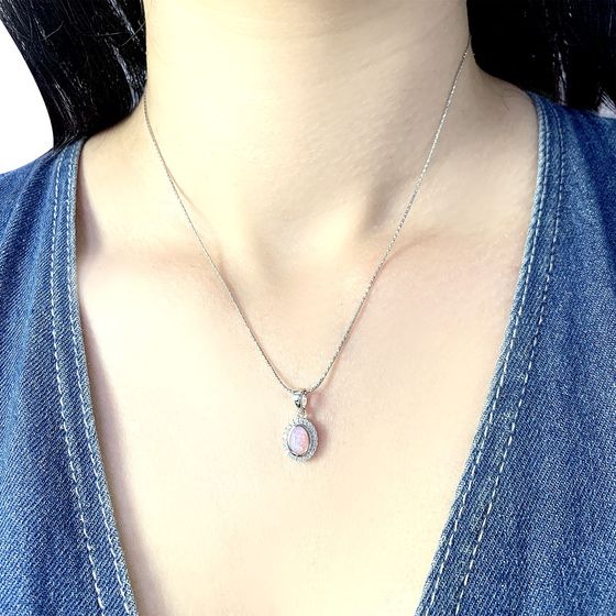 Серебряная подвеска с опалом