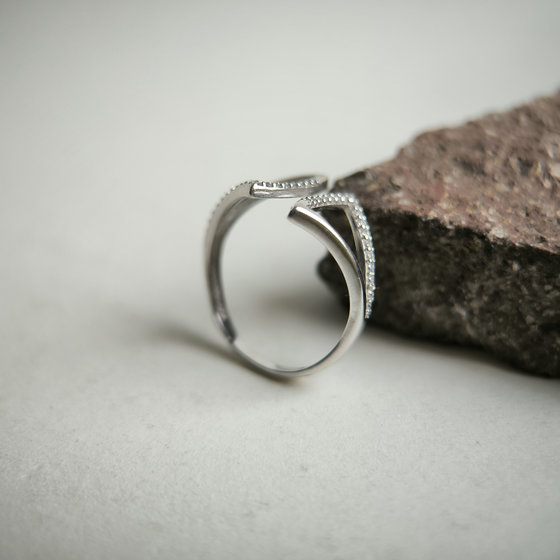 Серебряное кольцо с фианитами 0.36ct