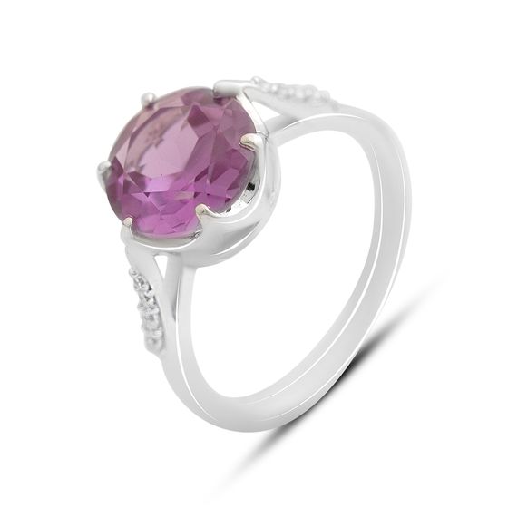 Срібна каблучка з александритом 5,022 карата