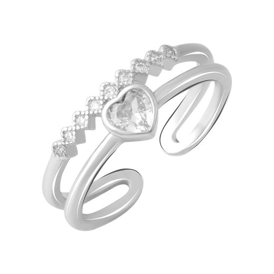 Silver Ring with Fianites