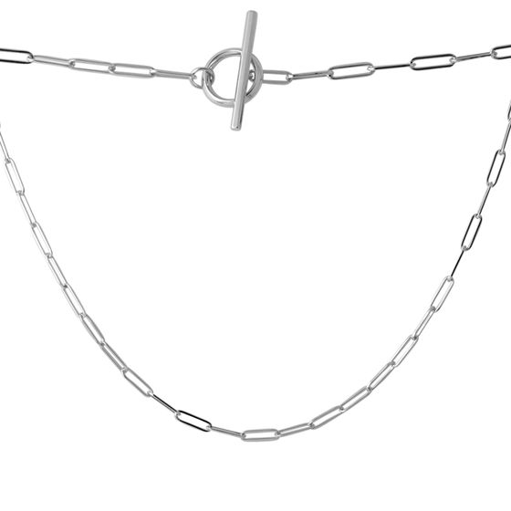 Silver necklace without stones