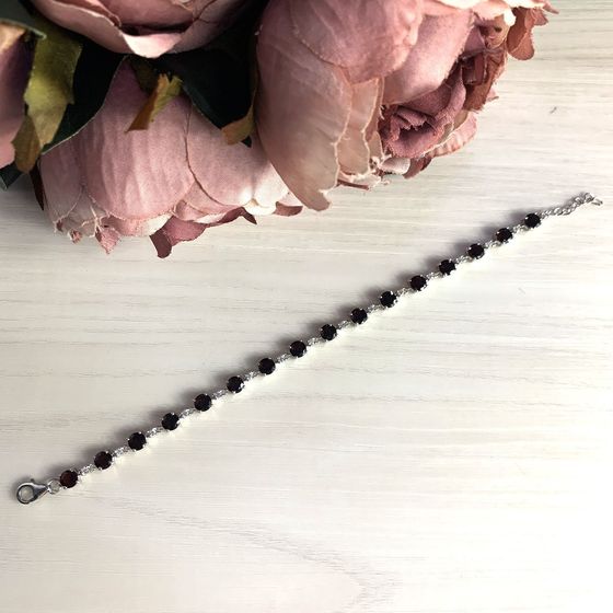 Срібний браслет з гранатом 10.117ct