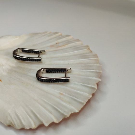 Silver Earrings with Fianites