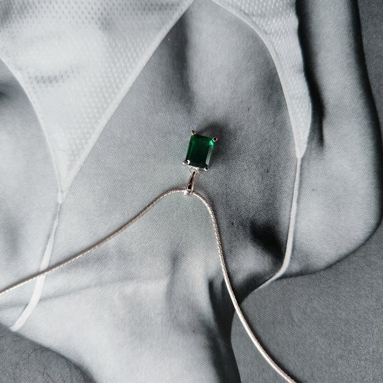 Срібна підвіска із смарагдом nano 1.383ct