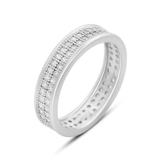 Серебряное кольцо с фианитами