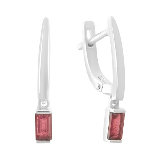 Серебряные серьги с рубином 0.84ct