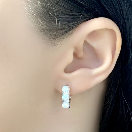 Серебряные серьги с опалом 0.773ct