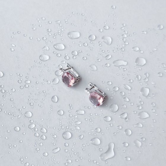 Серебряные серьги с султанитом 5.671ct