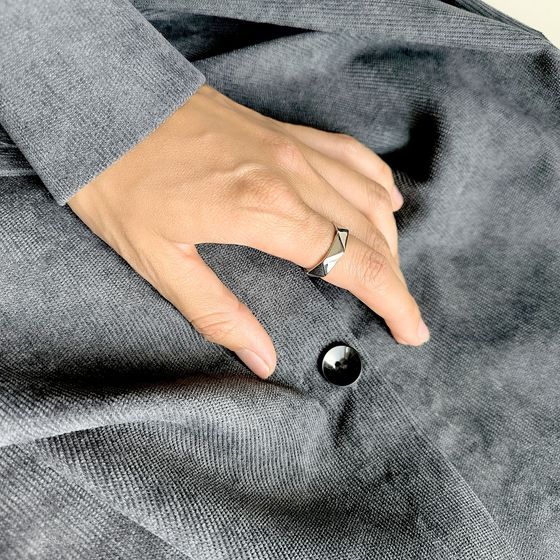 Silver ring without stones