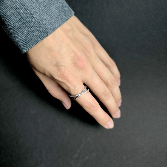 Silver Ring with Fianites