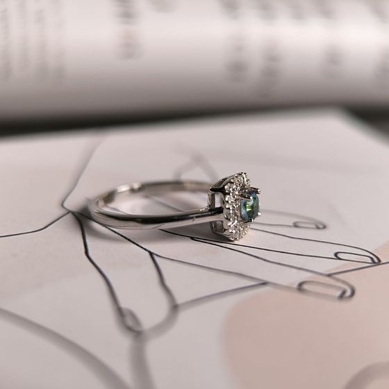 Срібна каблучка з містик топазом 0.358ct