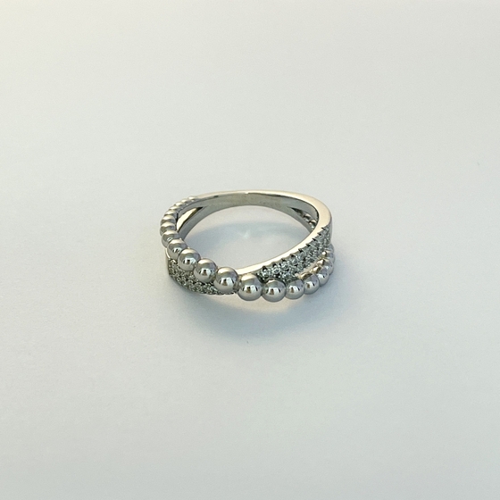 Silver Ring with Fianites