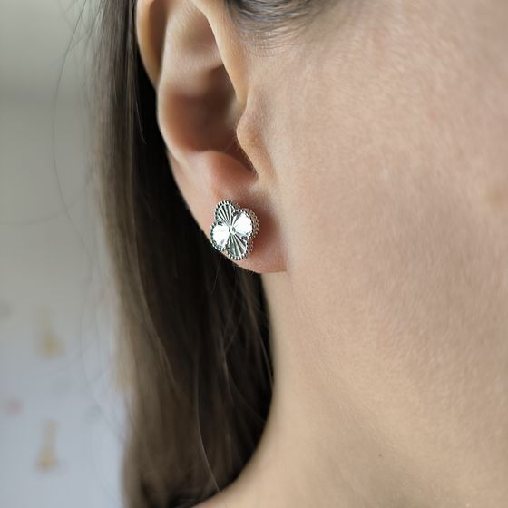 Silver earrings without stones