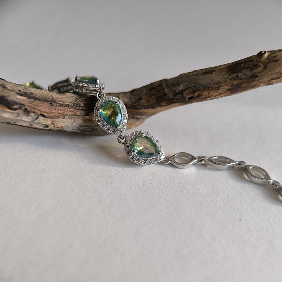 Срібний браслет з містичним топазом 4.008ct