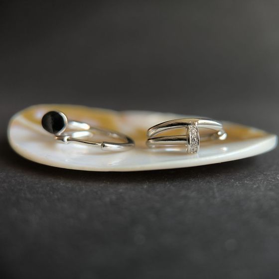 Silver Earrings with Fianites