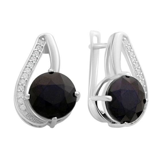 9.975ct Silver Sapphire Earrings