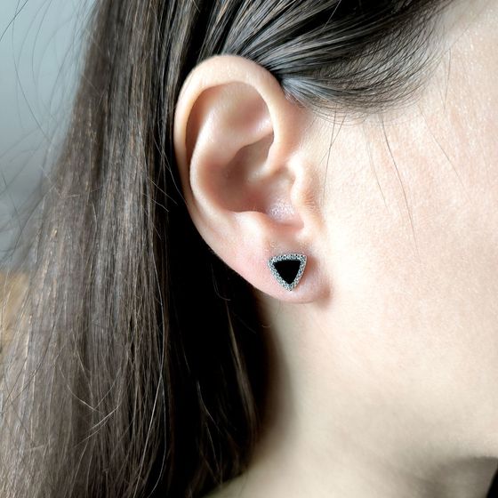 Silver Earrings with Fianites