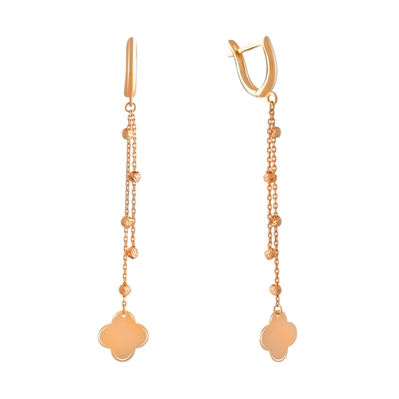 Gold earrings without stones